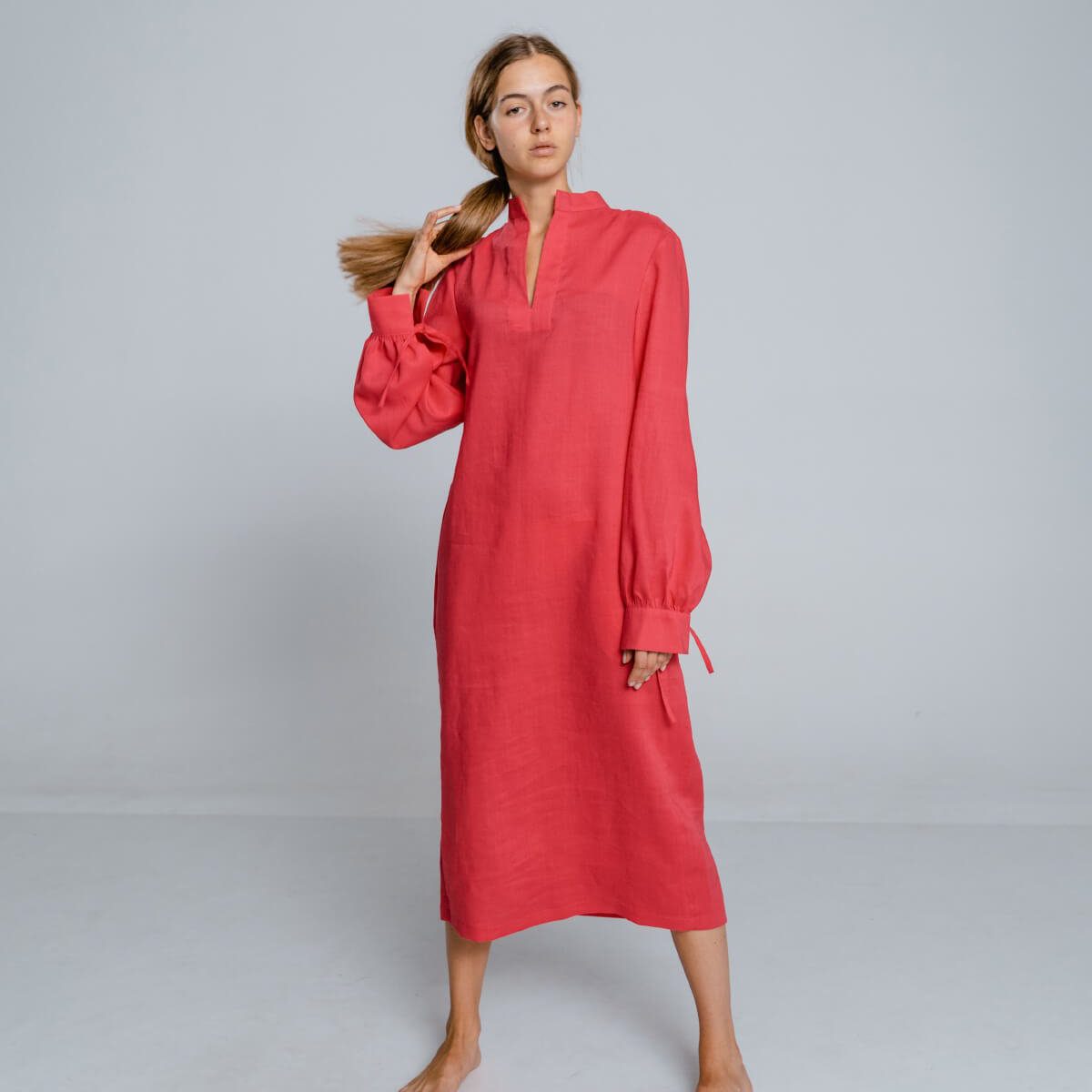 لباس قرمز زنانه بلند