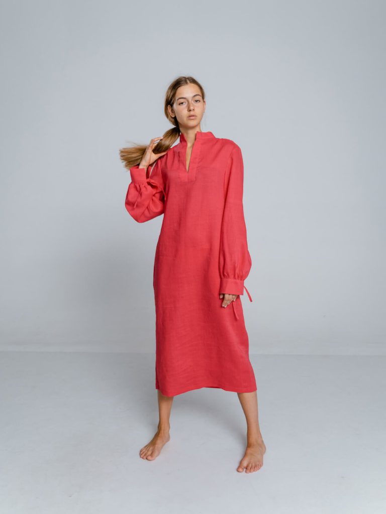 لباس قرمز زنانه بلند